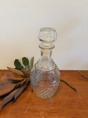 Clear Vintage  Princess House  Glass Decanter with Stopper
